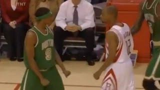 Rajon Rondo and Rafer Alston Fight  20072008  Celtics snap Houstons 22 game winning streak [upl. by Bollen]