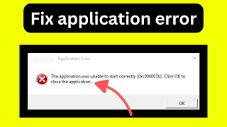 How to fix 0xc00007b error windows 1110  Fix application was unable to start correctly windows 11 [upl. by Oicnoel781]