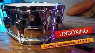 Unboxing  Ludwig Supraphonic LM402 65 x 14inch Snare Drum  Chrome [upl. by Goober16]