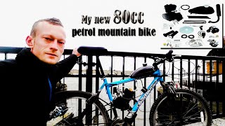 80cc Motorised Bycicle GoPro Edmonton to London [upl. by Siaht497]