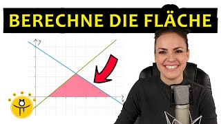 Wie groß ist die Fläche – Dreieck lineare Funktionen [upl. by Esinehc]