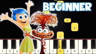 Inside Out  Theme Song  Beginner Piano Tutorial  Easy Piano [upl. by Llen]