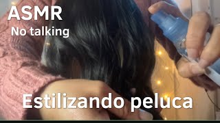 ASMR No Talking hidratando peluca [upl. by Malory]