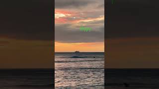 Waikiki Beach Happy Sunset waikiki oahu hawaii vacation sunset happy beach travel waves [upl. by Isaacson]