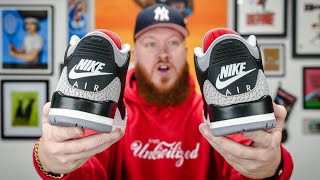 HOW GOOD ARE THE JORDAN 3 BLACK CEMENT SNEAKERS Early In Hand amp On Feet Review [upl. by Priest]