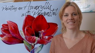 How to paint an Amaryllis with Pan Pastel  Painting Tutorial [upl. by Eppilihp887]