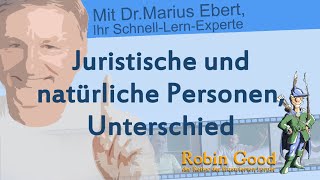 Juristische u natürliche Personen Unterschied [upl. by Eneluj]