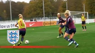 England Women keeper training drills  Inside Training [upl. by Scharff]