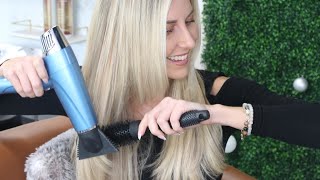 Home Blow Dry with Extensions from a Professional Hairstylist [upl. by Jaan]