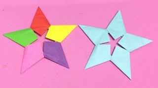 How to Make Origami Star with Color Paper  DIY Paper Stars Making [upl. by Mellitz]