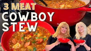 Cowboy Stew Recipe  3 Meat Stew  Shotgun Red Recipes [upl. by Nathalia]