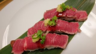 Fillet Mignon Nigiri Sushi  How To Make Sushi Series [upl. by Rida195]