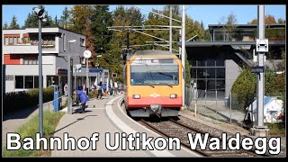 SZU Uetlibergbahn am Bahnhof Uitikon Waldegg Zürich  Betrieb aktuell unregelmäßig Kanton Zürich [upl. by Inah129]