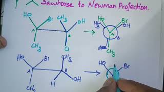 sawhorse to Newman projection conversation in Tamil [upl. by Korey]