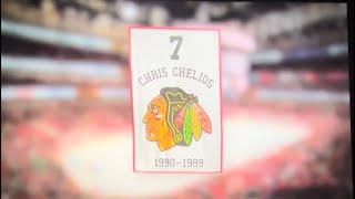 CHRIS CHELIOS jersey retirement announcement from EddieVedder blackhawks pearljam [upl. by Secundas]