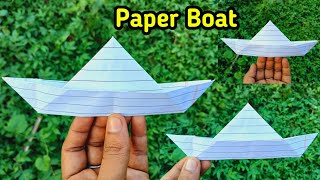 How To Make A Paper Boat  Origami Paper Boat  Boat Making With Paper [upl. by Fabrianna]