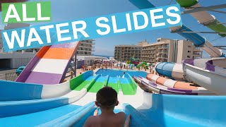 SplashWorld Tofinis  All Water Slides Cyprus Ayia Napa Water Park  2023 4K [upl. by Roche667]