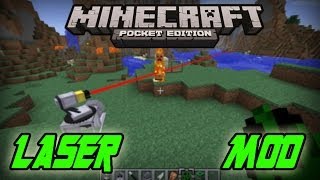 LASER MOD Minecraft PE Mod Showcase 081 [upl. by Llehsar572]