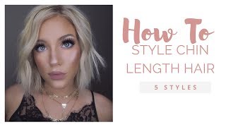 HOW TO STYLE A CHIN LENGTH BOB [upl. by Ardnahsal]