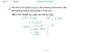 Class 7  Maths  Ex 72  Q1 d [upl. by Atikel]