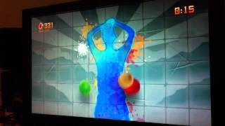 Fruit ninja Kinect pomegranate attack 116 [upl. by Brindell]