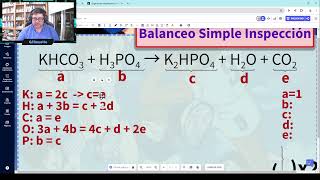 Balanceo por Método algebraico 1 de 1 [upl. by Coughlin]