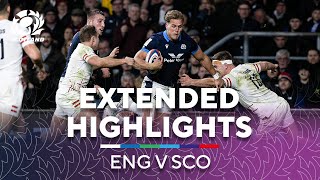 EXTENDED HIGHLIGHTS  Scotland Claim a Third Successive Calcutta Cup  England v Scotland [upl. by Coopersmith]