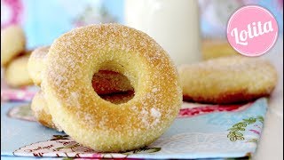 Receta de donas caseras al horno  Como hacer donas caseras horneadas de azúcar [upl. by Dud]