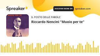 Riccardo Nencini quotMuoio per tequot [upl. by Meerak]