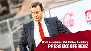 Pressekonferenz Brose Bamberg vs EWE Baskets Oldenburg 7885 [upl. by Angil]