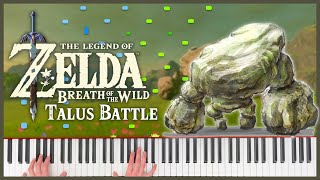 Talus Battle  The Legend of Zelda Breath of the Wild  Piano Cover  Sheet Music [upl. by Llenra]