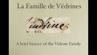 Brief History of the Vidrine Family [upl. by Eelanej136]