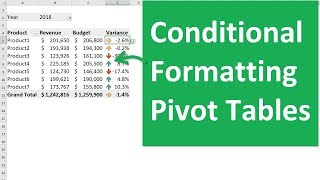 How To Apply Conditional Formatting To Pivot Tables In Excel [upl. by Eecyak675]