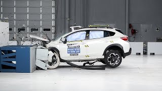 2022 Subaru Crosstrek updated moderate overlap IIHS crash test [upl. by Udall]