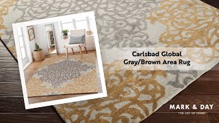 Carlsbad Global GrayBrown Area Rug [upl. by Nyllaf]