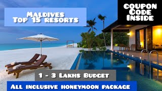 Maldives Top 10 resorts  Maldives tour cost from India  Maldives honeymoon package  Budget trip [upl. by Dowd]