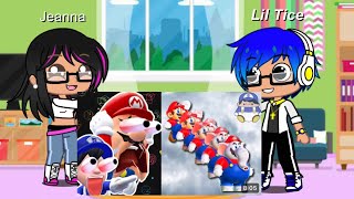 Gacha life react to Smg4 Nintendo meme 14ft for the first time [upl. by Siugram]