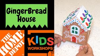 Gingerbread House  Home Depot Kids Workshop kit  DIY [upl. by Ainniz]