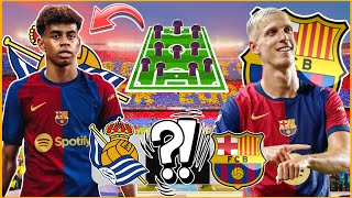 BARÇA vs REAL SOCIEDAD BIEN FINIR AVANT LA TRÊVE  DANI OLMO TITULAIRE  QUEL XI [upl. by Aiynat]