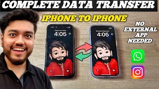 How to Transfer All Data from Old iPhone to New iPhone Complete Data transfer including WhatsApp🔥 [upl. by Nap961]