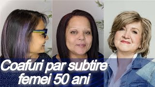 Coafuri 💫 par subtire femei 50 ani  modele de tunsori [upl. by Neelloc]