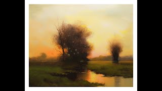 Painting lesson for Beginners landscapes in oil tonalism and realism  Narrated lesson [upl. by Madancy]