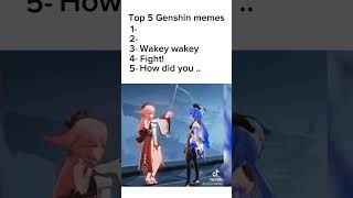 Top 5 Genshin memes 22 [upl. by Pooley304]