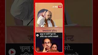 Amit Shah On Uddhav Thackeray  चुल्लू भर पानी में डूब मरोअमित शाह ठाकरेंवर कडाडले [upl. by Branca]