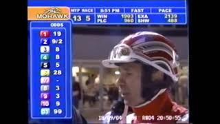 2004 Mohawk Raceway CANTAB HALL Mike Lachance Canadian Trotting Classic Elimination [upl. by Anaugal]