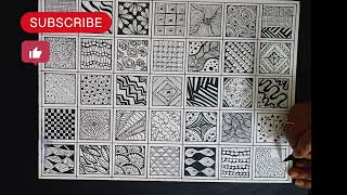 zenteangle art  Doodle art  Zentangle patterns  Tutorial  Art Therapy  art [upl. by Linnell]