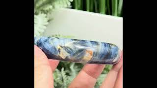 Blue Kyanite Mica Bangle High Quality RARE Crystal Jewellery 58mm Diameter [upl. by Anselm601]