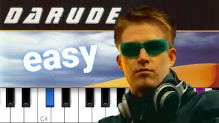 Darude  Sandstorm EASY PIANO TUTORIAL [upl. by Schlicher36]