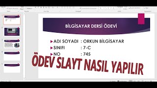 Slayt Nasıl Yapılır Bilgisayarda Basit Adımlarla Powerpoint Mükemmel Ödev Slaytı Hazırlama [upl. by Daraj]