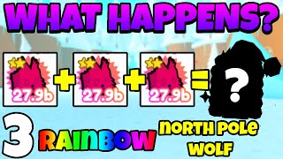 What Happens When You Fuse 3 RAINBOW NORTH POLE WOLFS In Pet Simulator X [upl. by Negah702]